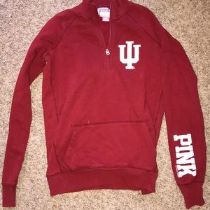PINK Indiana University quarter zip